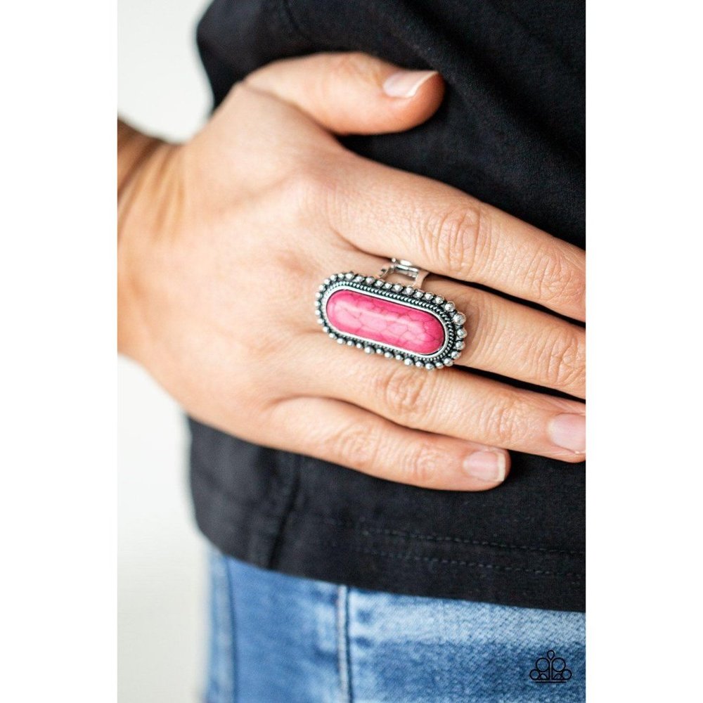 Sedona Scene - Pink Stretchy Ring - Picture 1 of 2